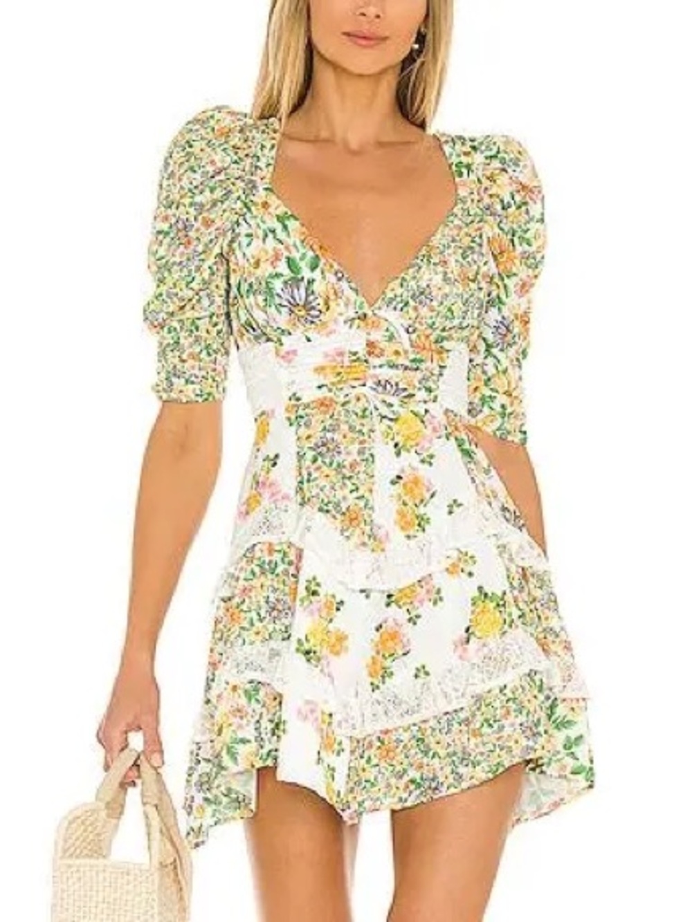 For Love & Lemons Rosalyn Mini Dress
